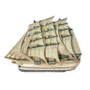 Vintage Burwood USA Nautical Wall Art Decor Clipper Ship Home Interiors Gallery